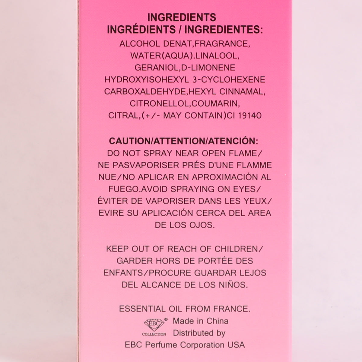 Pink Sexy Spray Perfume Eau De Parfum For Women - 100ML/3.4 FL.OZ.