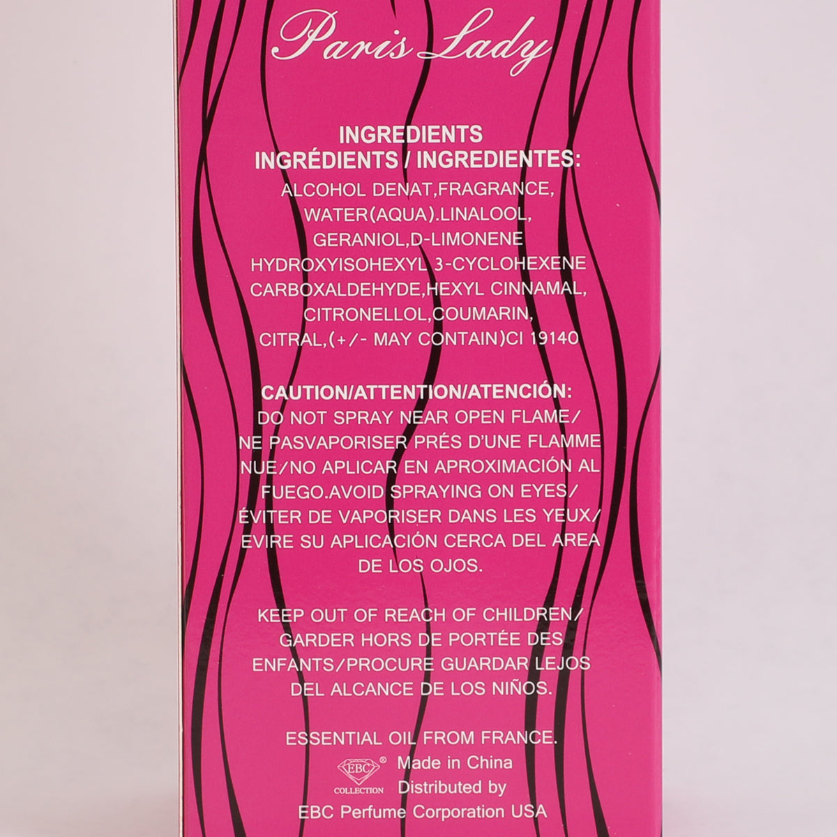 Paris Lady Spray Perfume Eau De Parfum For Women - 100ML/3.4 FL.OZ.