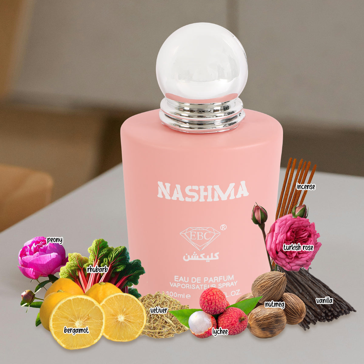 Nashma Spray Perfume Eau De Parfum For Women - 100ML/3.4 FL.OZ.