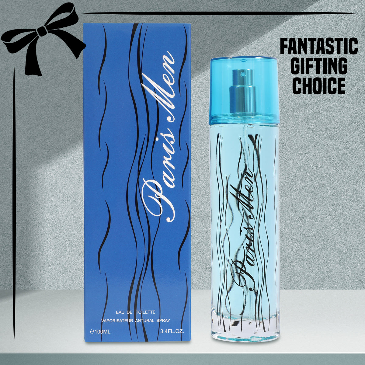 Paris Men Spray Cologne Eau De Toilette For Men - 100ML/3.4 FL.OZ.