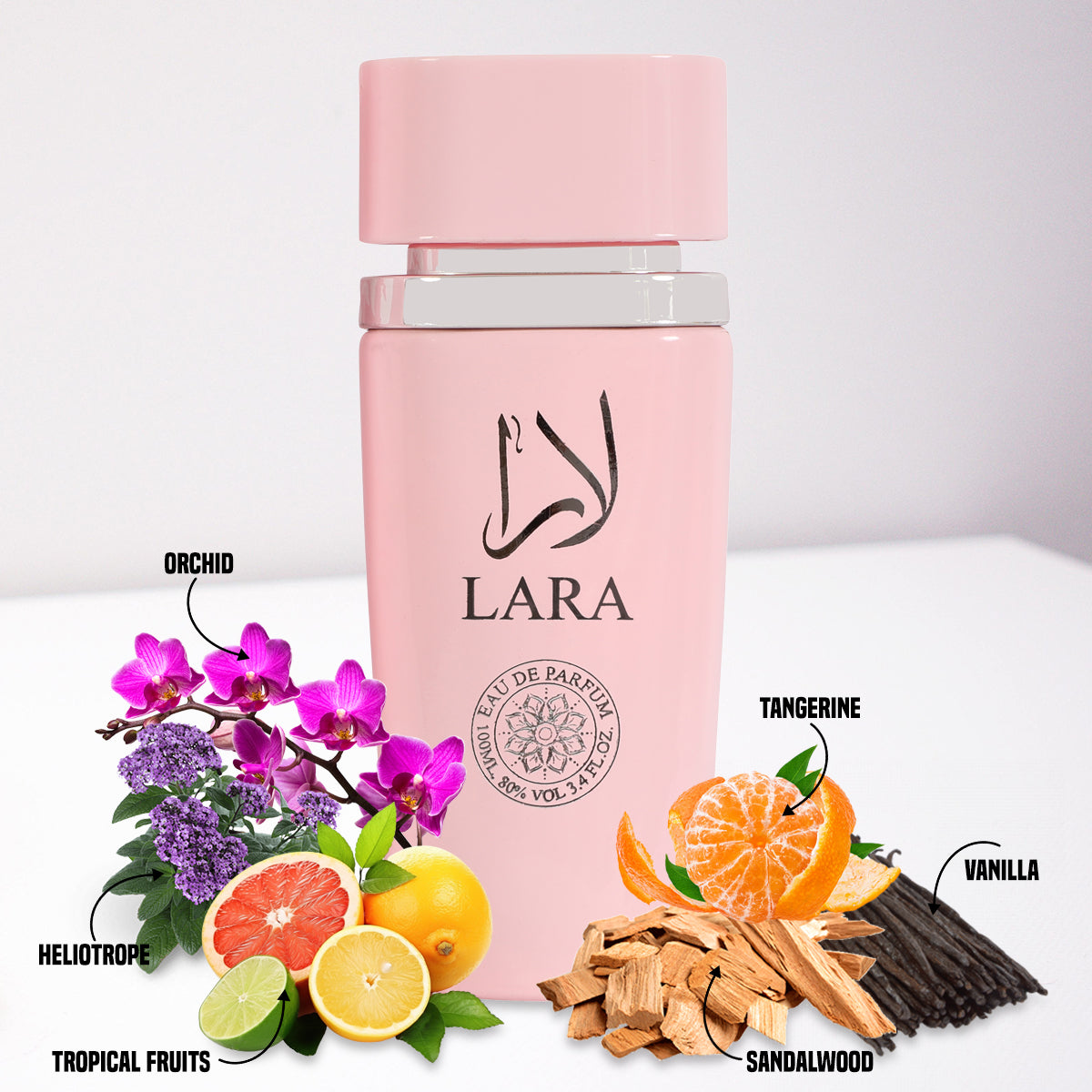 Lara Pink Spray Perfume Eau De Parfum For Women - 100ML/3.4 FL.OZ.