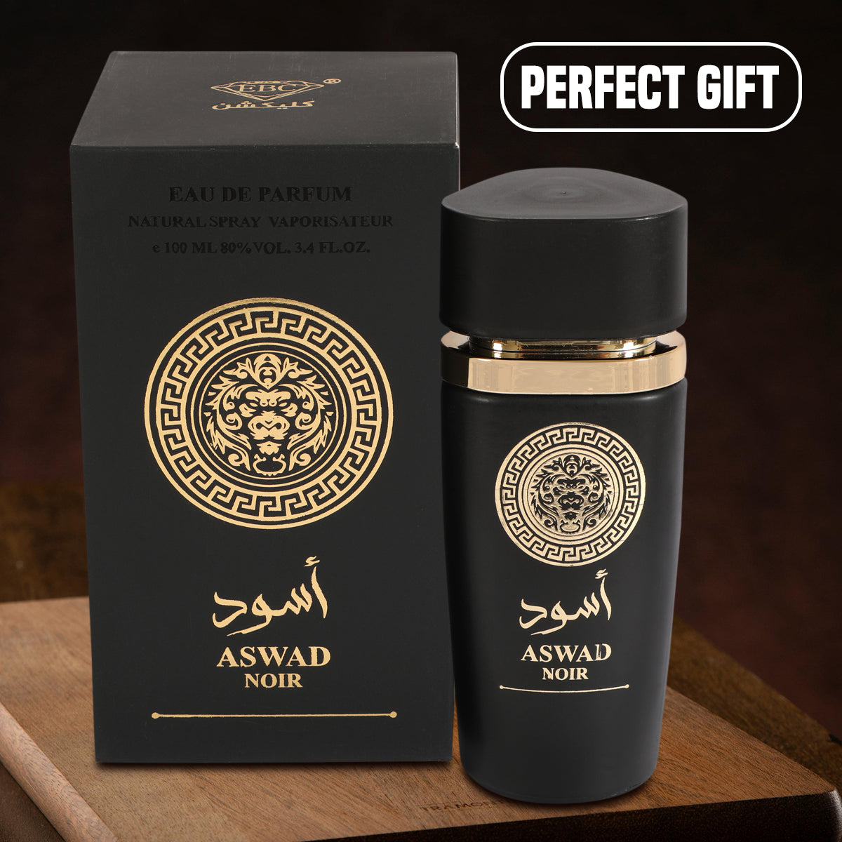 Aswad Noir Black Spray Perfume Eau De Parfum For Men - 100ML/3.4 FL.OZ.