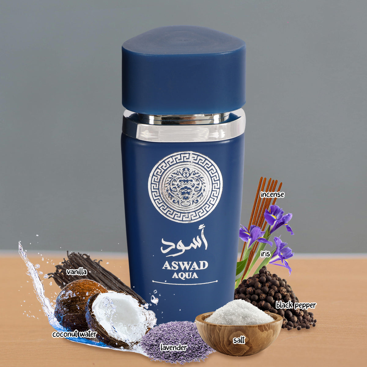 Aswad Aqua-Blue Spray Perfume Eau De Parfum For Men - 100ML/3.4 FL.OZ.