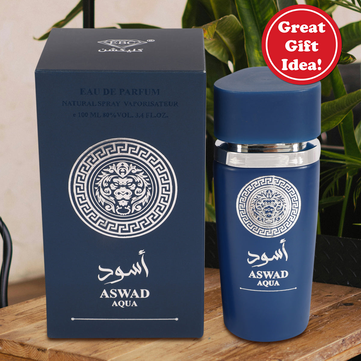 Aswad Aqua-Blue Spray Perfume Eau De Parfum For Men - 100ML/3.4 FL.OZ.