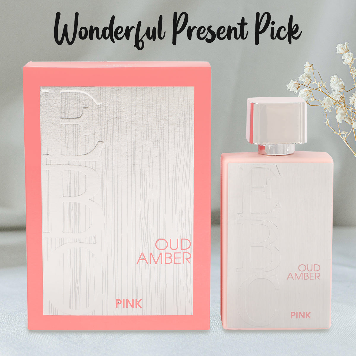 Oud Amber Pink Spray Perfume Eau De Parfum For Women - 100ML/3.4FL.OZ.