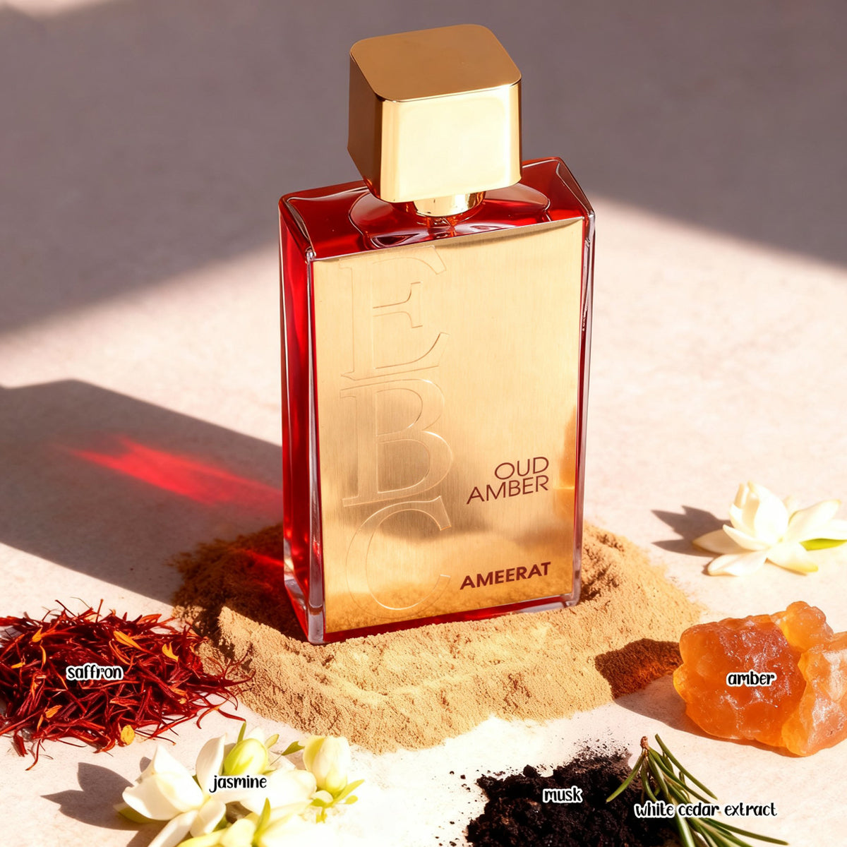 Oud Amber Ameerat-Red Spray Perfume Eau De Parfum For Men - 100ML/3.4 FL.OZ.