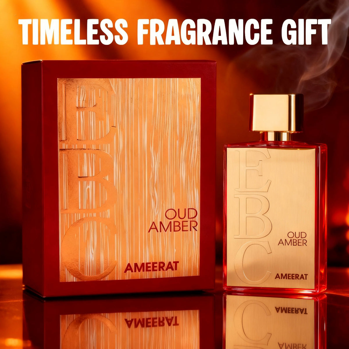 Oud Amber Ameerat-Red Spray Perfume Eau De Parfum For Men - 100ML/3.4 FL.OZ.