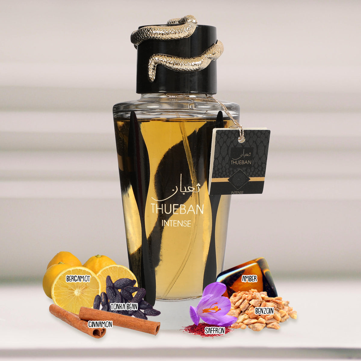 Thueban Intense-Black Spray Perfume Eau De Parfum For Men And Women - 100ML/3.4 FL.OZ.