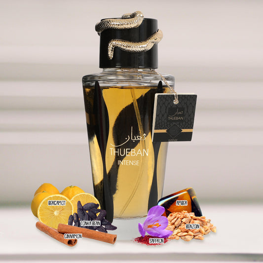Thueban Intense-Black Spray Perfume Eau De Parfum For Men And Women - 100ML/3.4 FL.OZ.