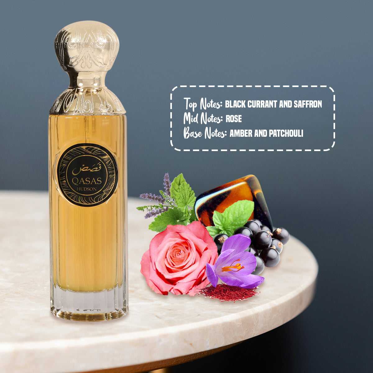 Qasas Hudson Spray Perfume Eau De Parfum For Men And Women - 100ML/3.4 FL.OZ.