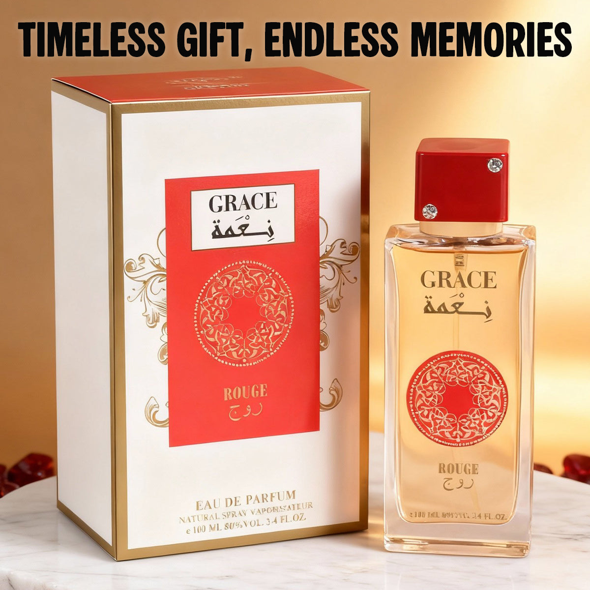 Grace Rouge Red Spray Perfume Eau De Parfum For Women - 100ML/3.4FL.OZ.