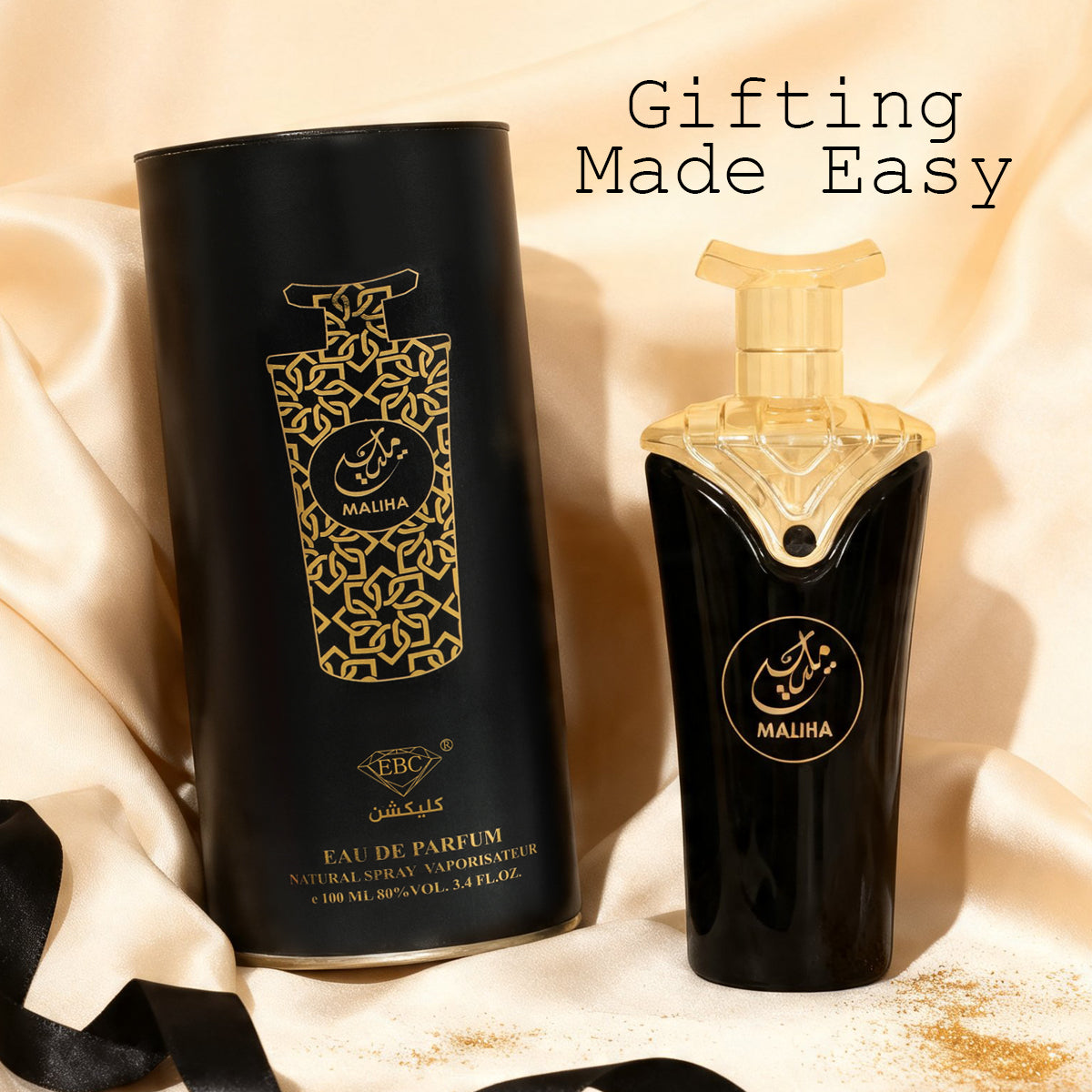 Maliha Black Spray Perfume Eau De Parfum For Women - 100ML/3.4FL.OZ./3PCS