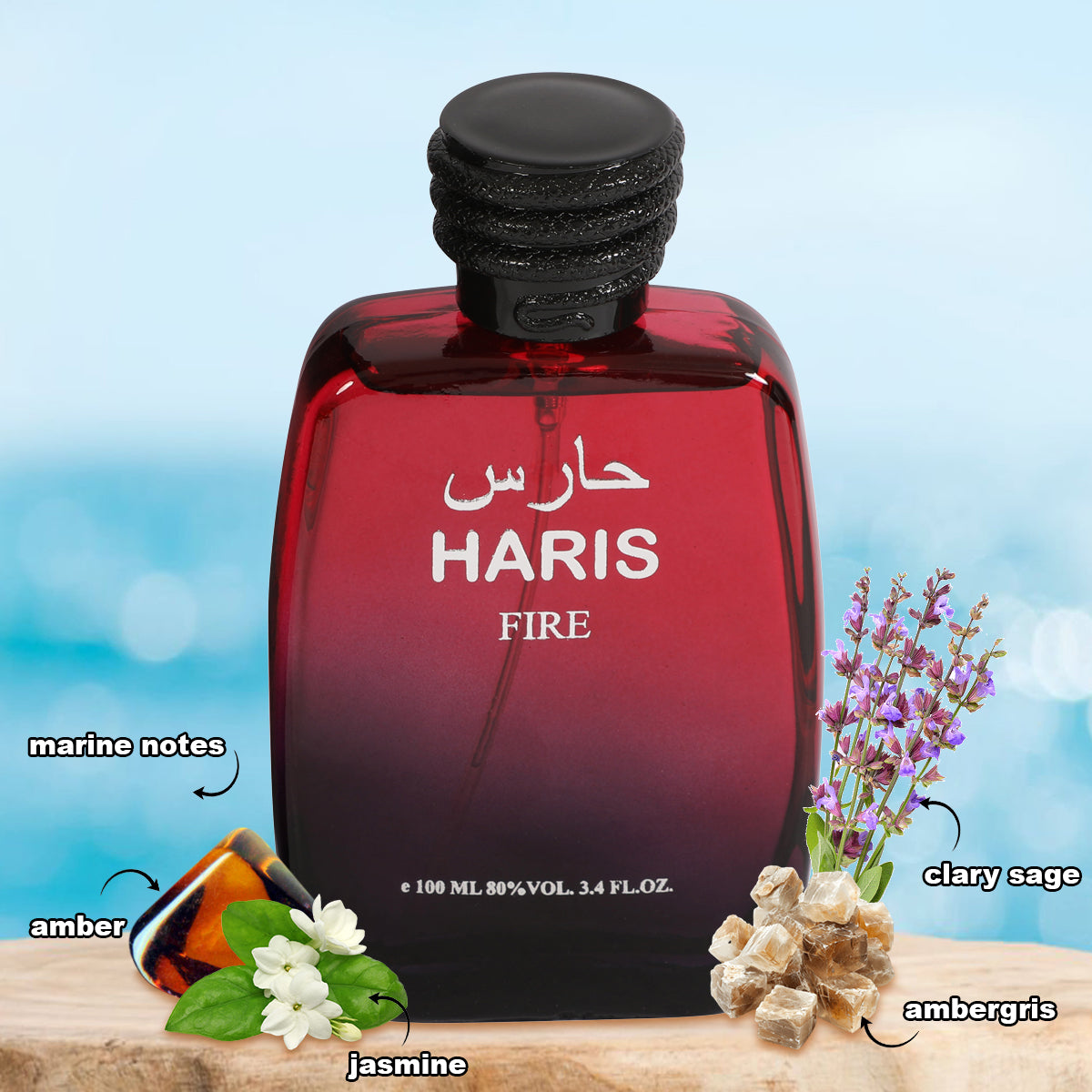 Haris Fire Spray Perfume Eau De Parfum For Men And Women - 100ML/3.4FL.OZ.