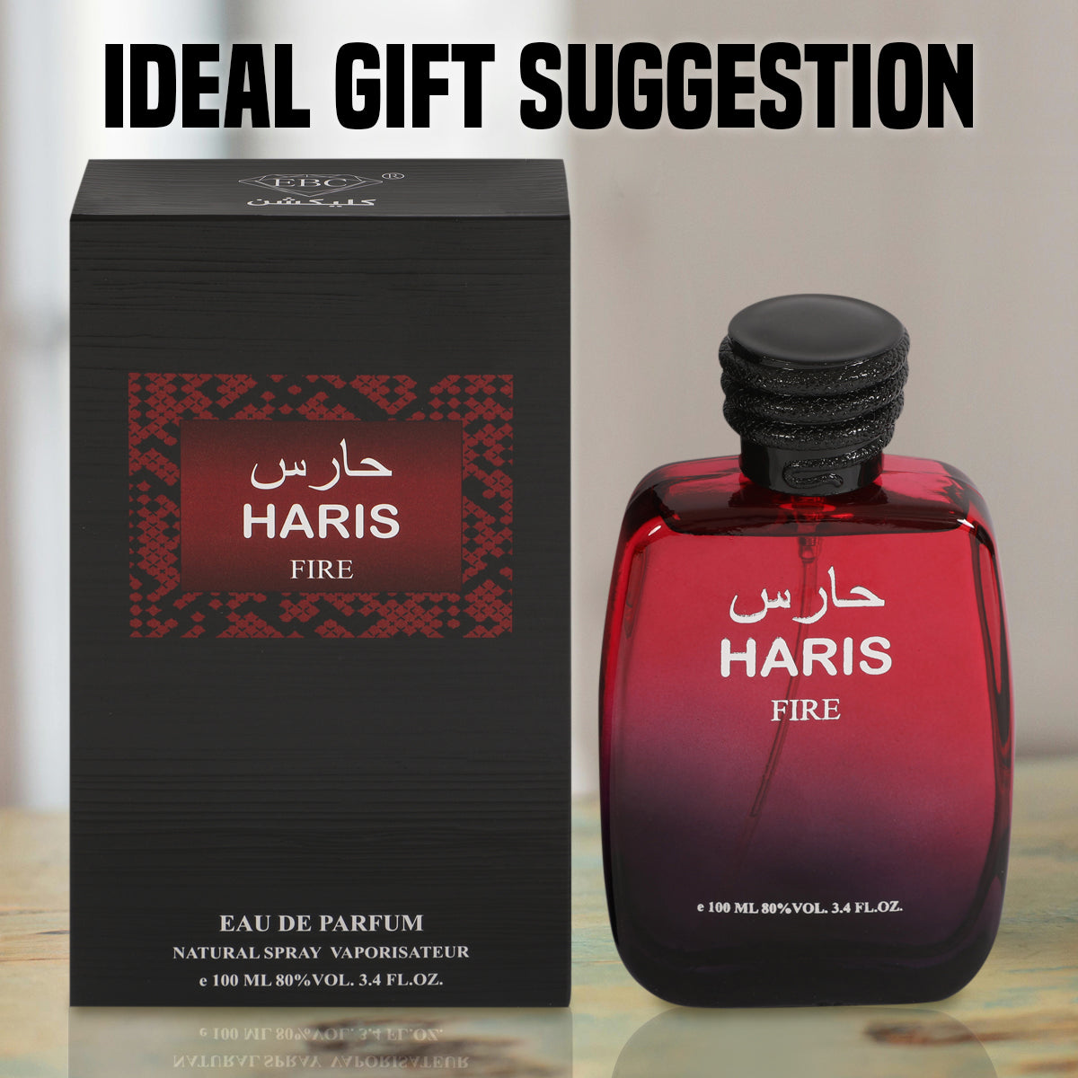 Haris Fire Spray Perfume Eau De Parfum For Men And Women - 100ML/3.4FL.OZ.