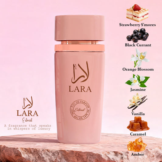 Lara Extrait Spray Perfume Eau De Parfum For Women - 100ML/3.4FL.OZ./3PCS
