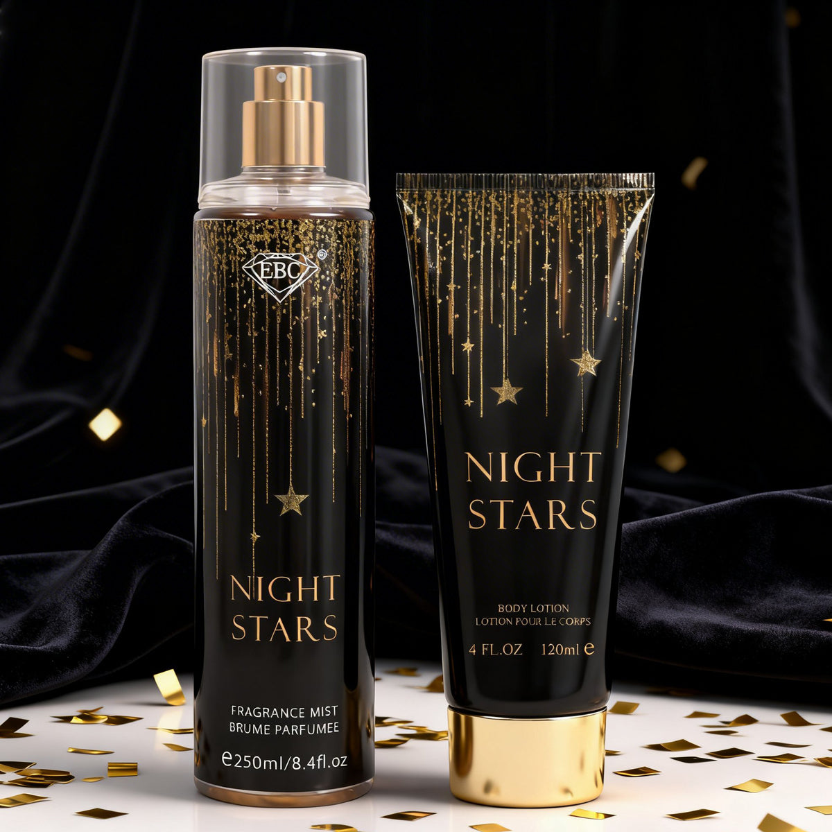 Night Stars Fragrance Mist Body Lotion Gift Set For Women - 2 Piece Set
