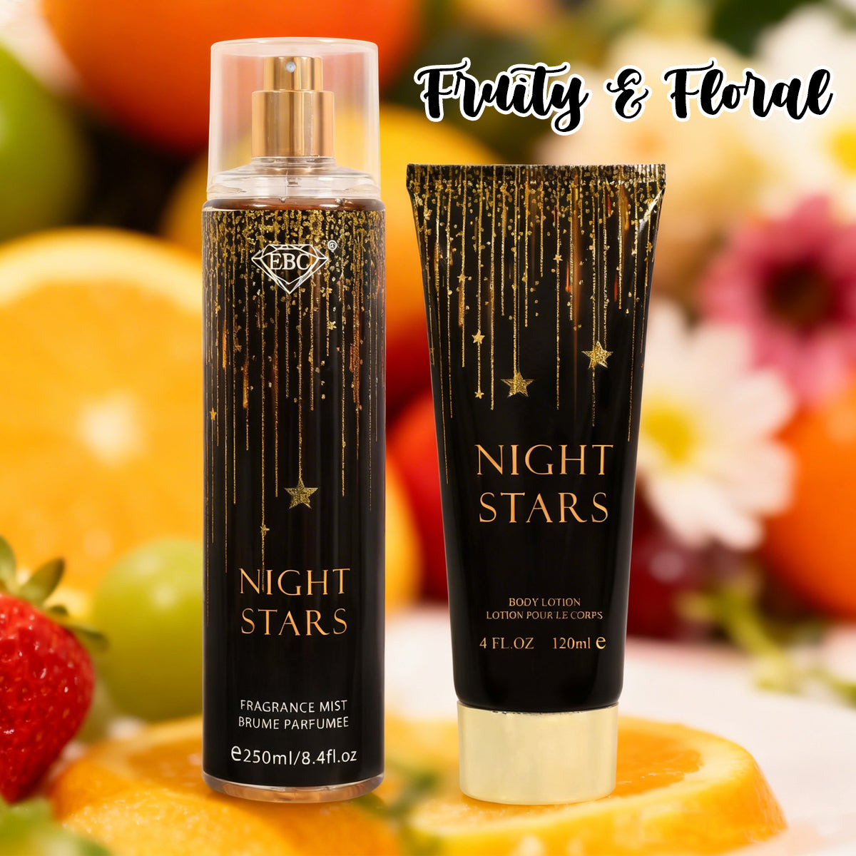 Night Stars Fragrance Mist Body Lotion Gift Set For Women - 2 Piece Set