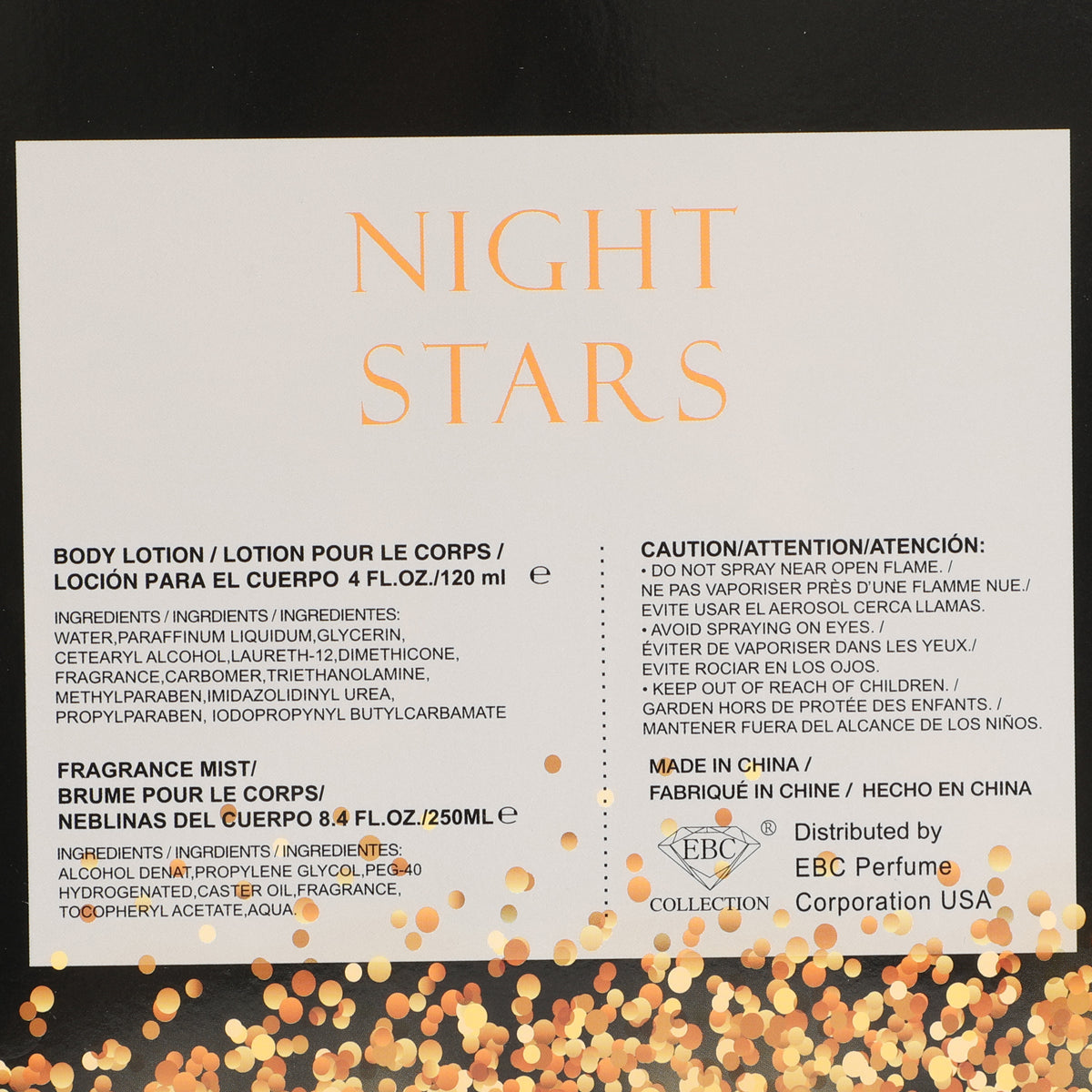 Night Stars Fragrance Mist Body Lotion Gift Set For Women - 2 Piece Set