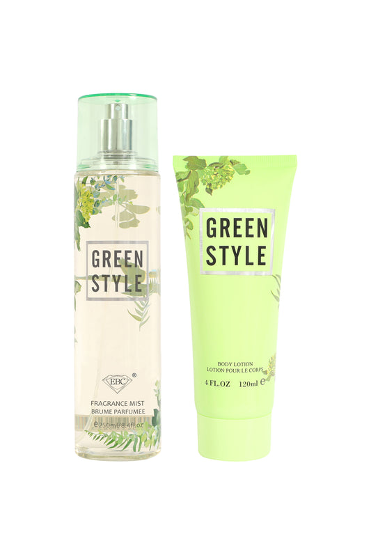 Green Style Fragrance Mist & Body Lotion Gift Set For Women - 2 Piece Set