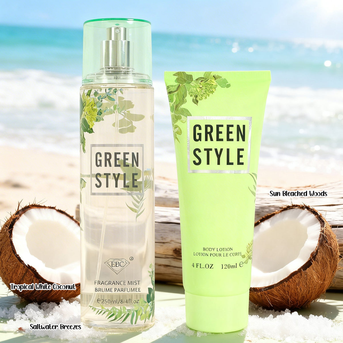 Green Style Fragrance Mist & Body Lotion Gift Set For Women - 2 Piece Set