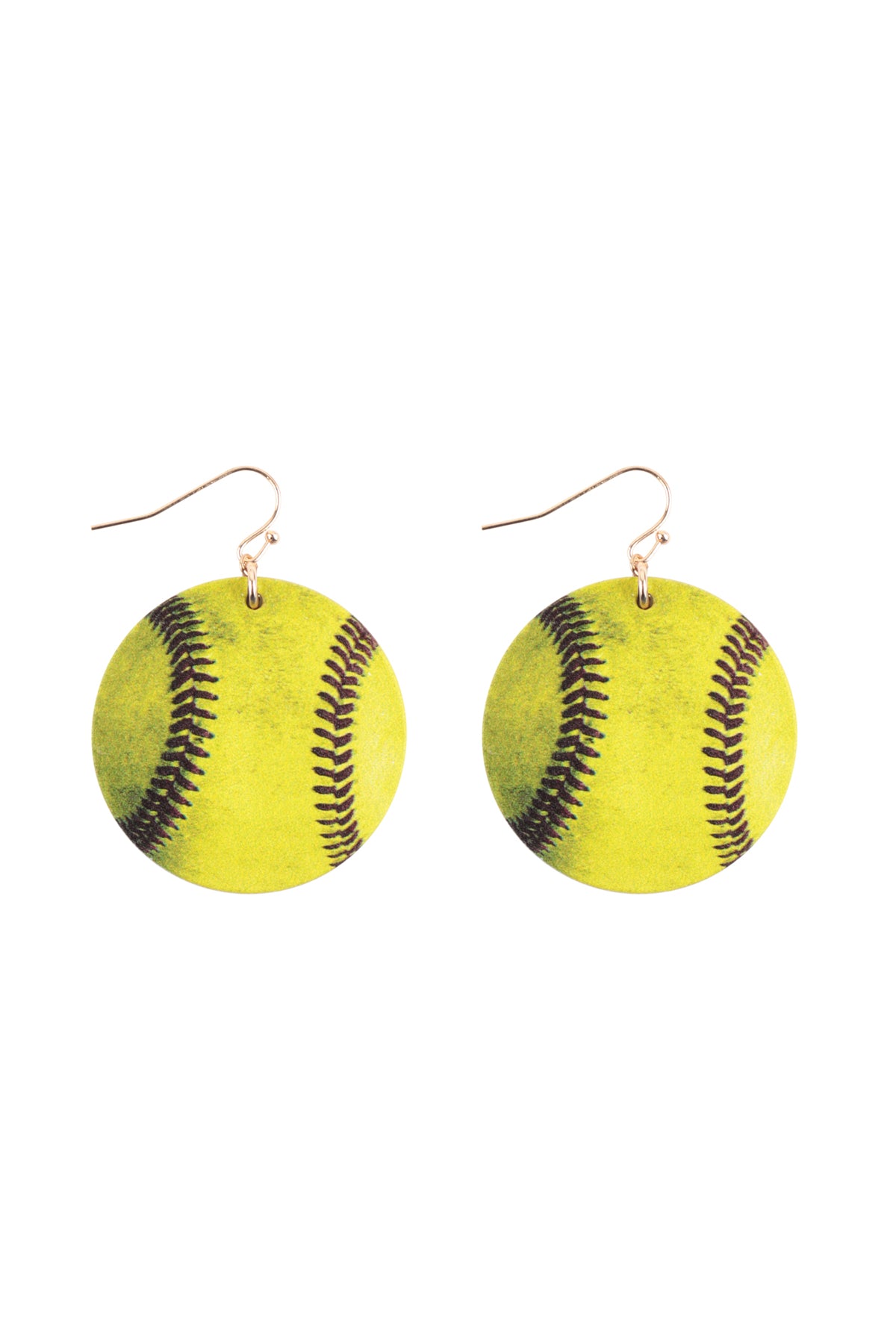 Gameday  Wood Dangle Fish Hook Earrings