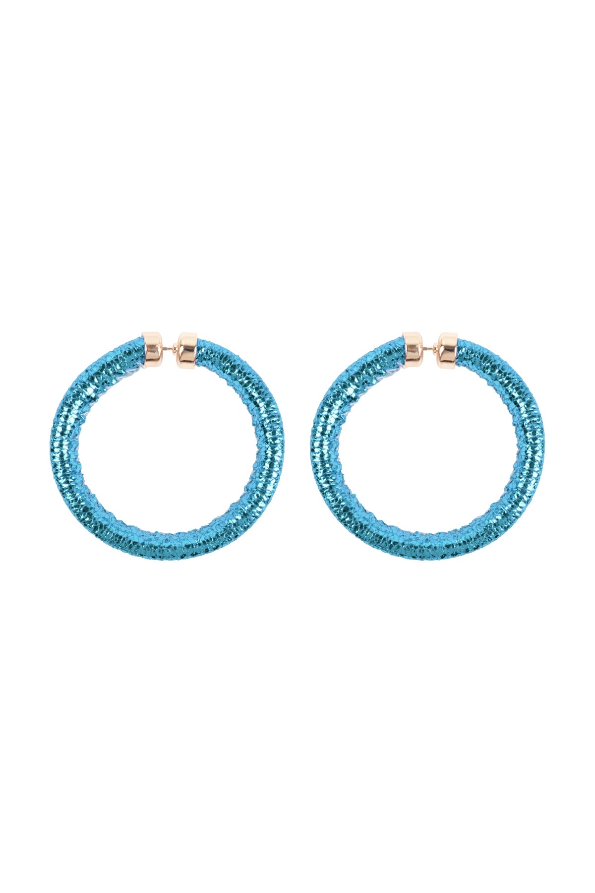 Glitter PU Leather Hoop Earrings