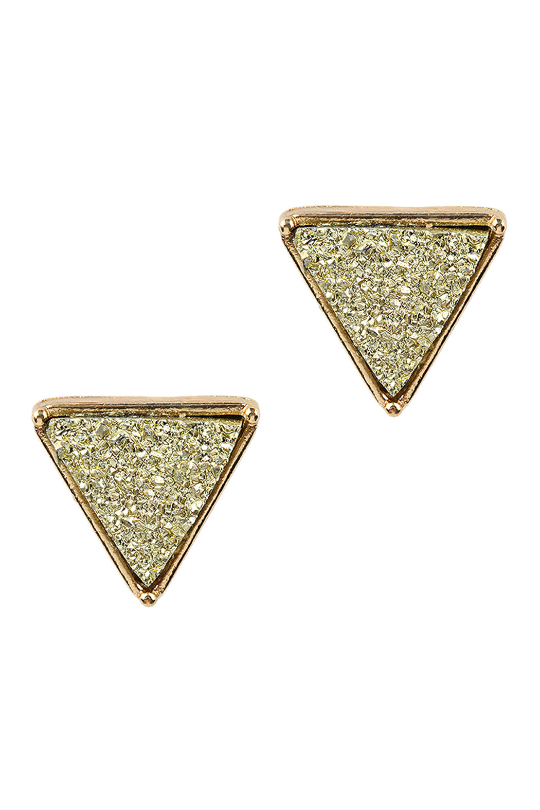 Druzy Triangle Post Earrings /1Pcs