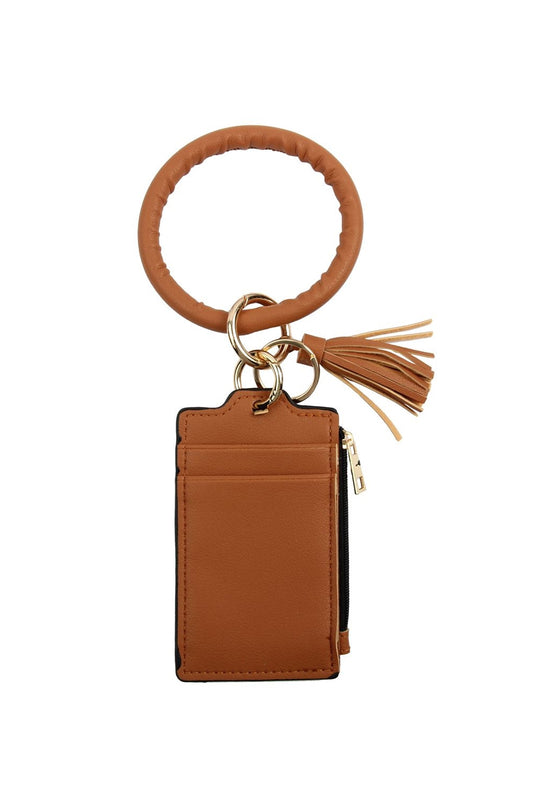 Leather ID Card Keychain