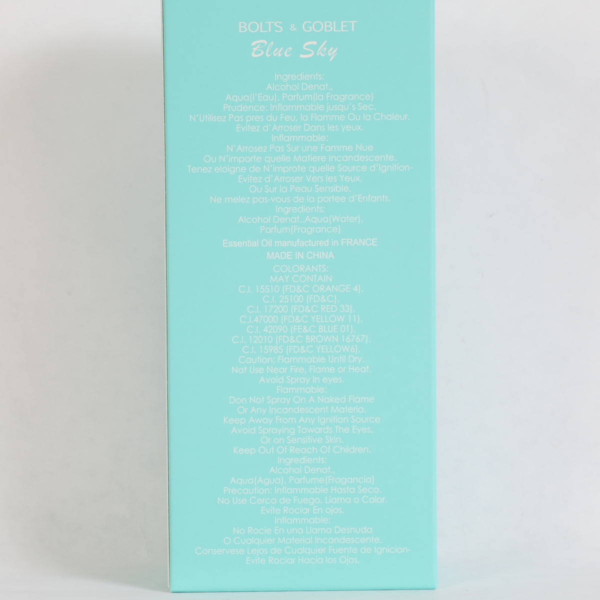 Bolts & Goblet Blue Sky Spray Perfume Eau De Parfum For Women - 100ML/3.4FL.OZ.