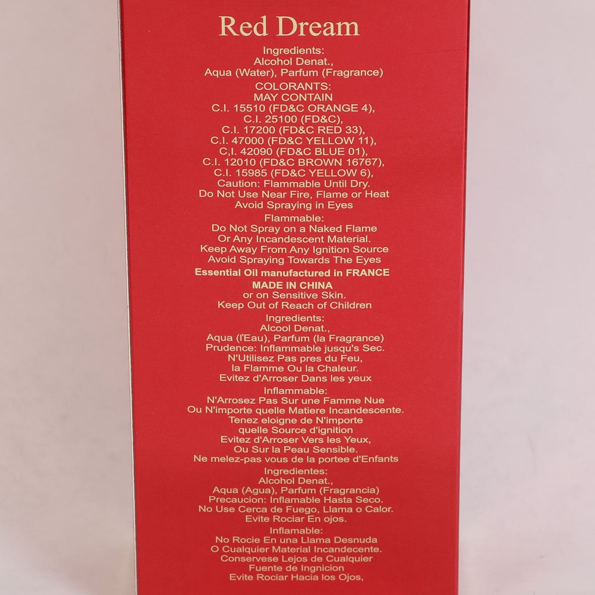 Red Dream Spray Perfume Eau De Parfum For Women - 100ML/3.4FL.OZ.