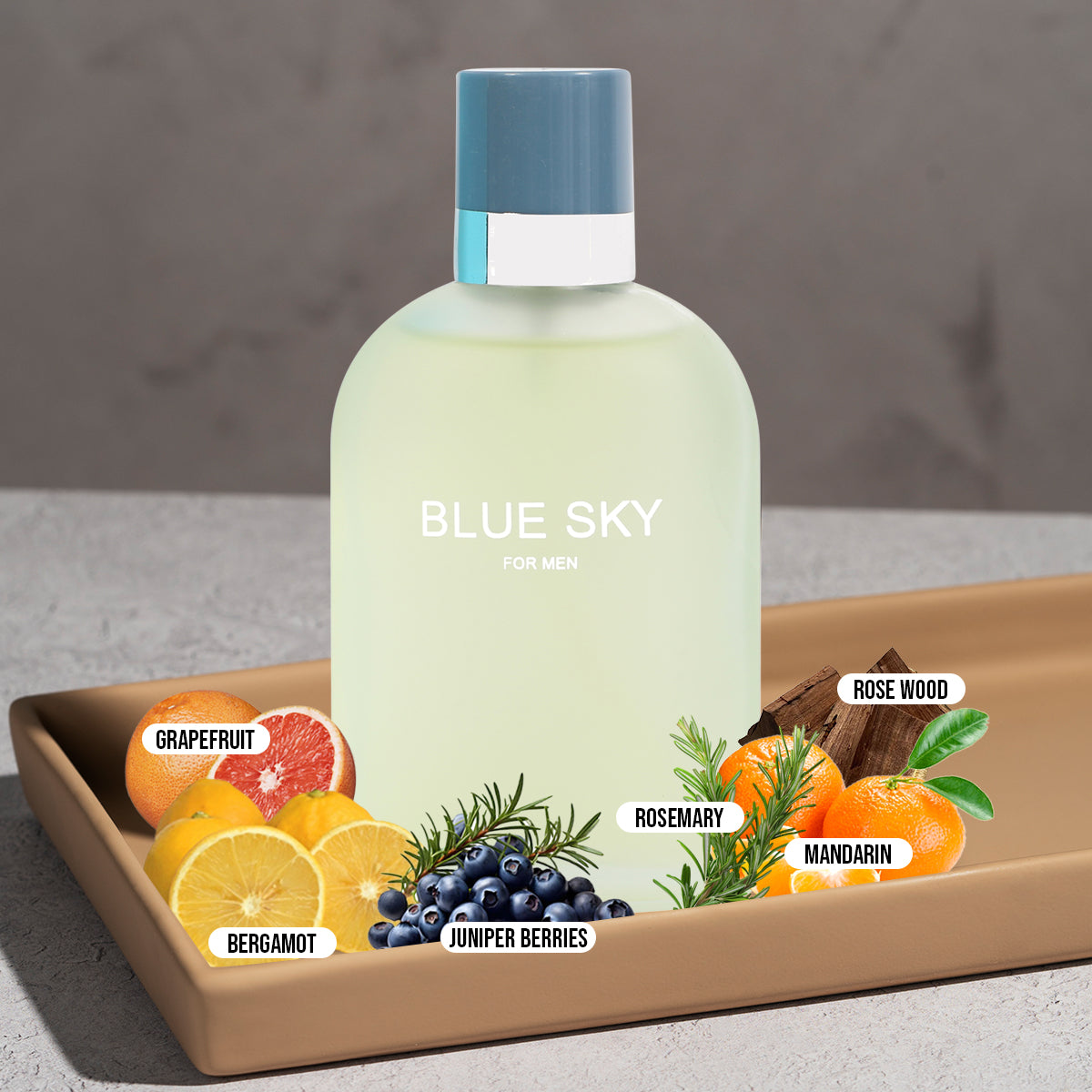 Blue Sky Spray Perfume Eau De Parfum For Men - 100ML/3.4 FL.OZ.