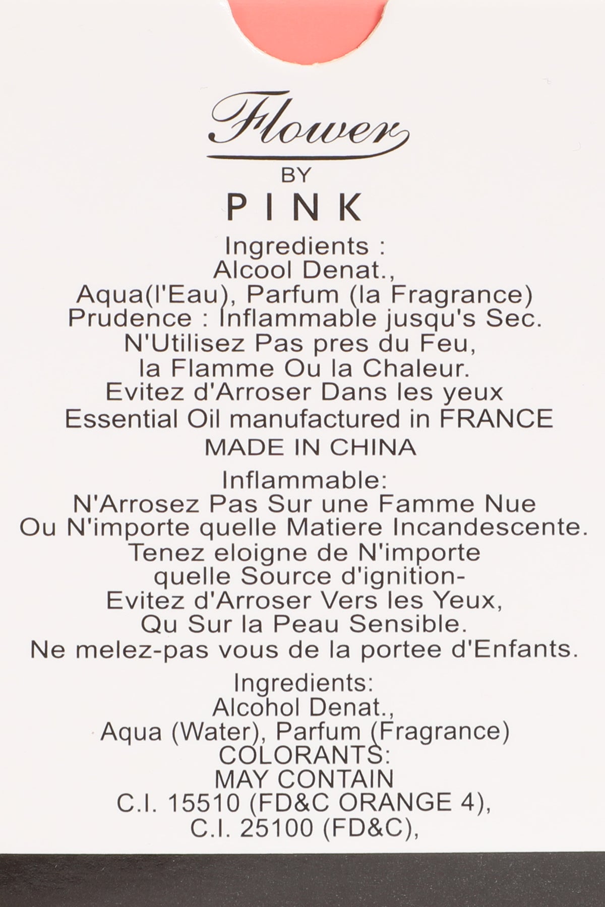 Flower By Pink Spray Perfume Eau De Parfum For Women - 100ML/3.4 FL.OZ