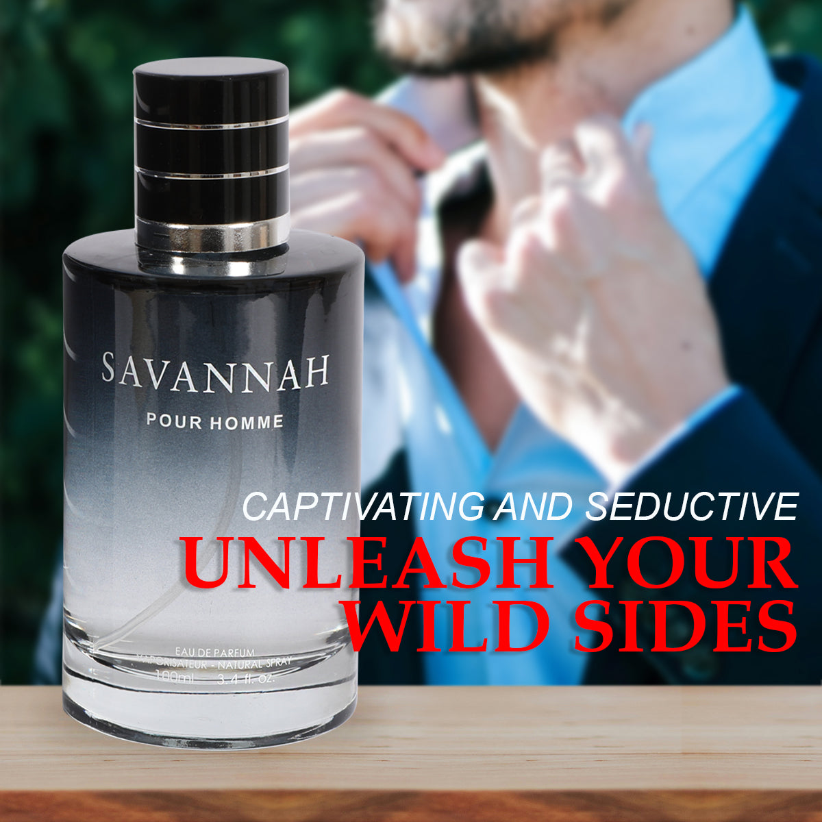 Savannah Spray Cologne Eau De Parfum For Men - 100ML/3.4 FL.OZ.