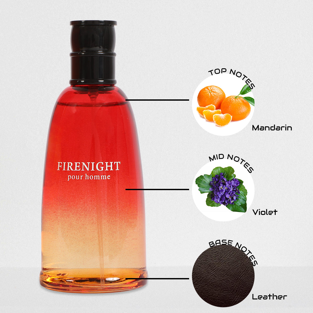 Firenight Pour Homme Spray Cologne Eau De Parfum For Men - 100ML/3.4 FL.OZ.