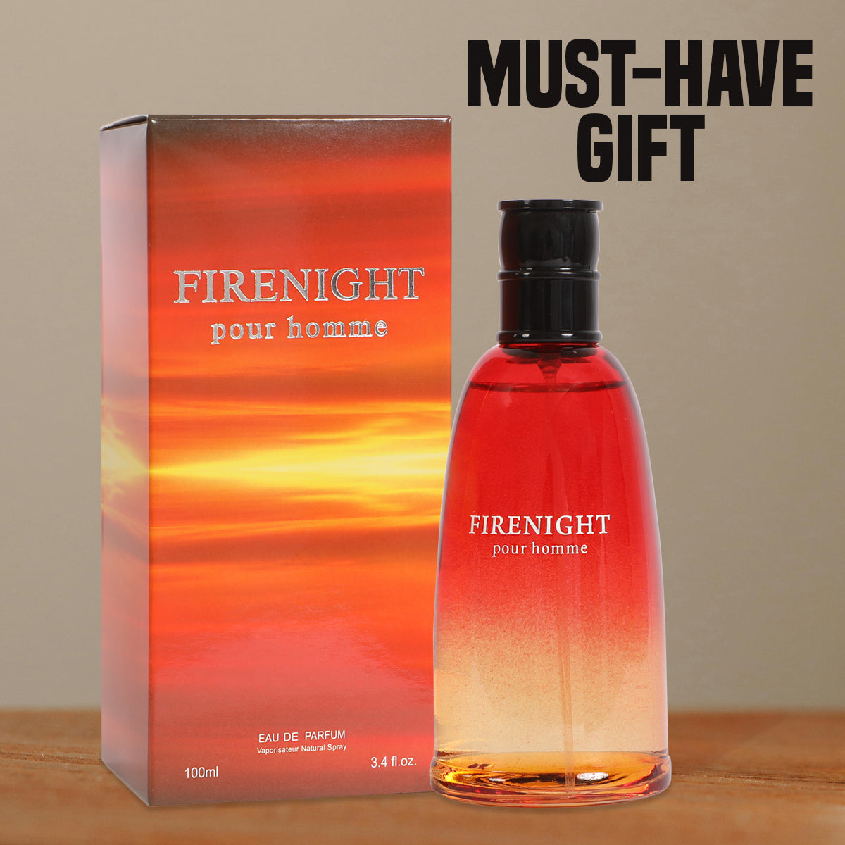 Firenight Pour Homme Spray Cologne Eau De Parfum For Men - 100ML/3.4 FL.OZ.