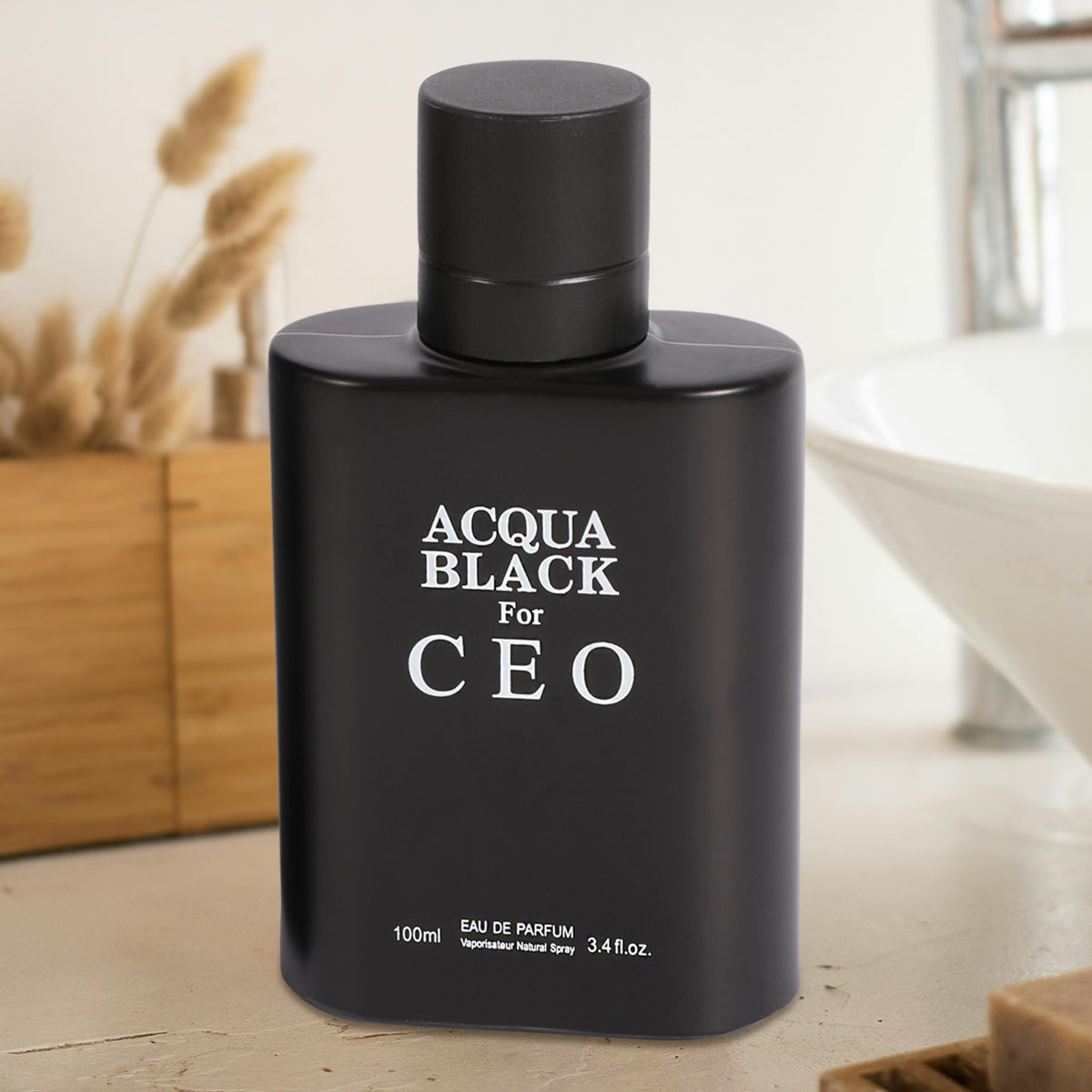 Acqua Black For Ceo Spray Cologne Eau De Parfum For Men - 100ML/3.4 FL.OZ