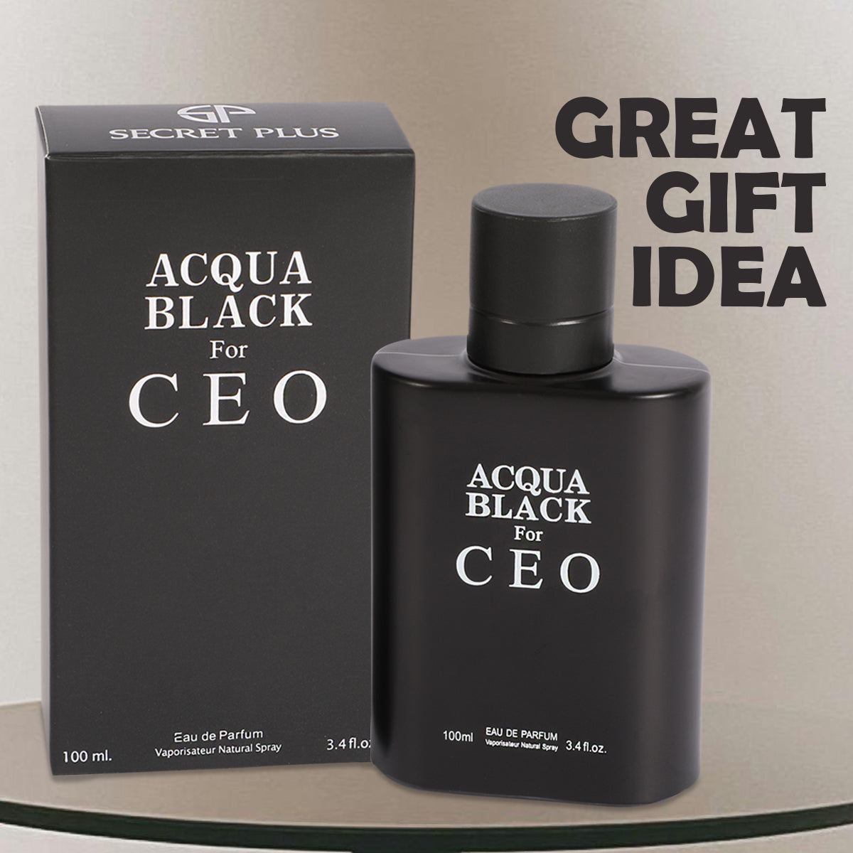 Acqua Black For Ceo Spray Cologne Eau De Parfum For Men - 100ML/3.4 FL.OZ