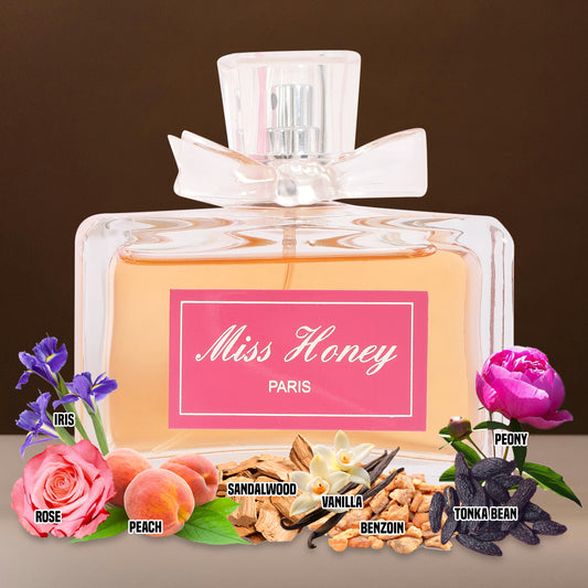 Miss Honey Paris Spray Perfume Eau De Parfum For Women - 100ML/3.4 FL.OZ