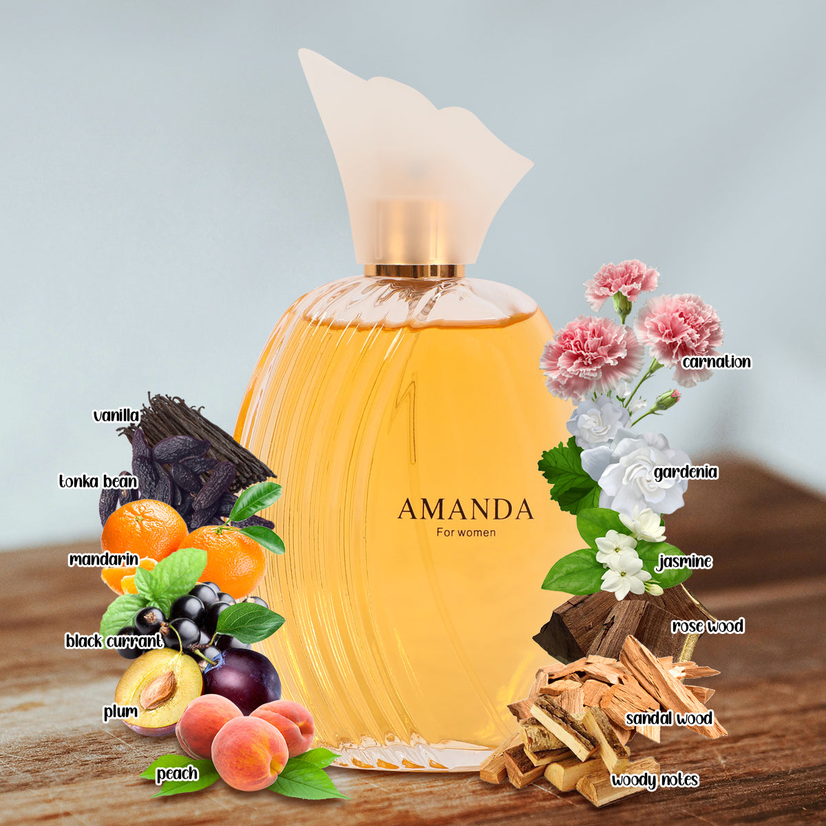 Amanda Spray Perfume Eau De Parfum For Women - 100ML/3.4FL.OZ.