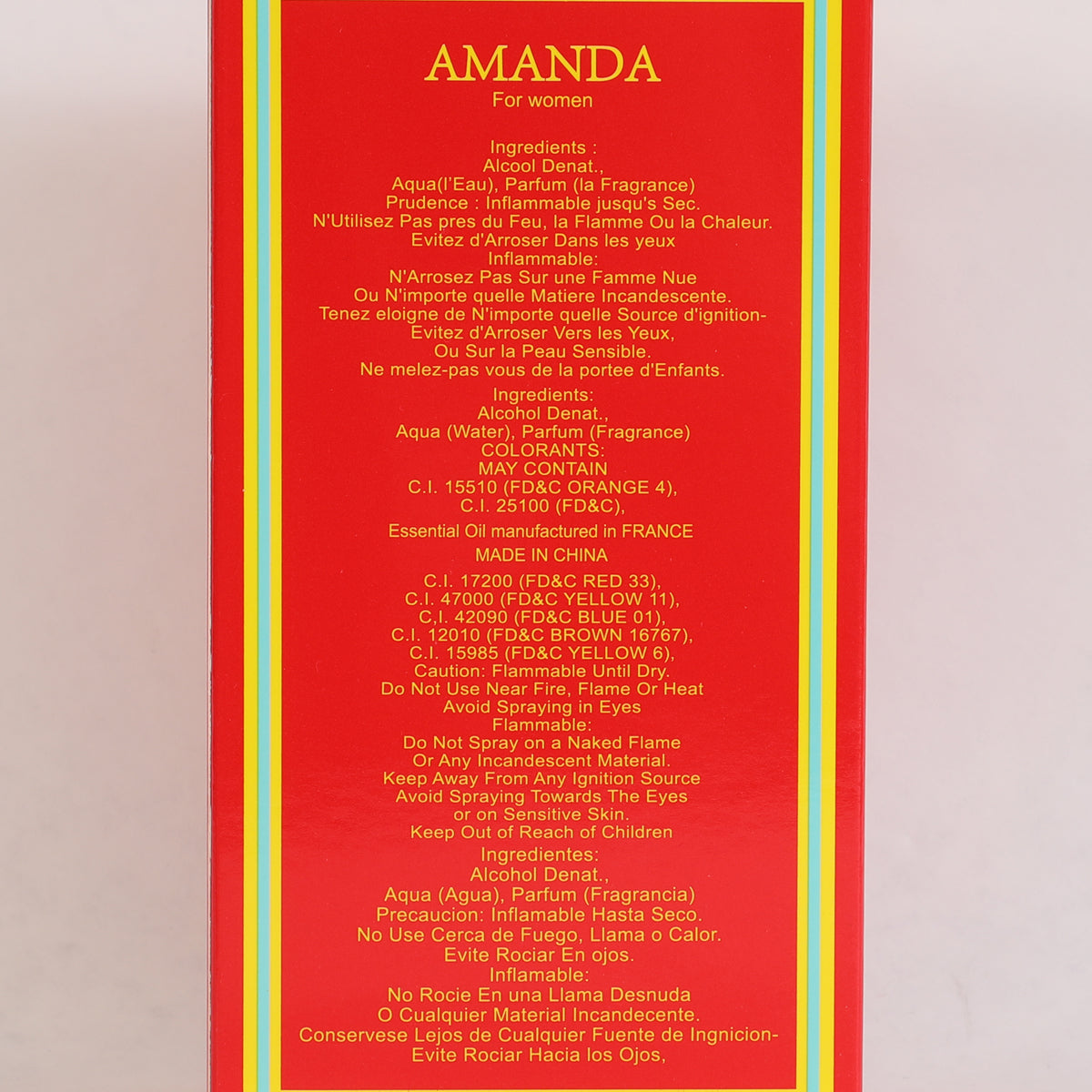 Amanda Spray Perfume Eau De Parfum For Women - 100ML/3.4FL.OZ.