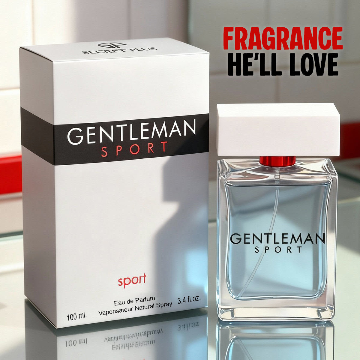 Gentleman Sport Spray Perfume Eau De Parfum For Men - 100ML/3.4FL.OZ.