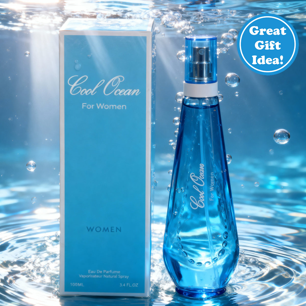 Cool Ocean For Spray Perfume Eau De Parfum For Women - 100ML/3.4FL.OZ.