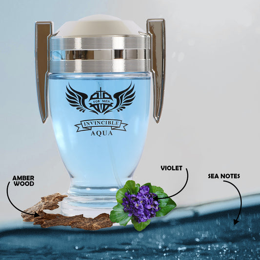 Invincible Aqua Spray Cologne Eau De Parfum For Men - 100ML/3.4 FL.OZ.