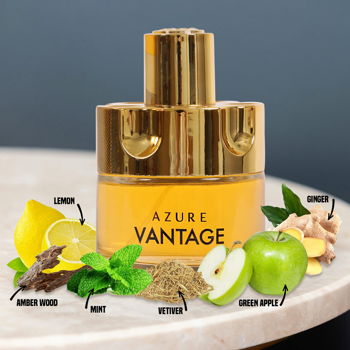 Azure Vantage Spray Cologne Eau De Parfum For Men - 100ML/3.4 FL.OZ.