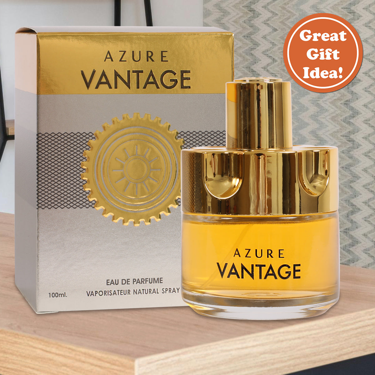 Azure Vantage Spray Cologne Eau De Parfum For Men - 100ML/3.4 FL.OZ.