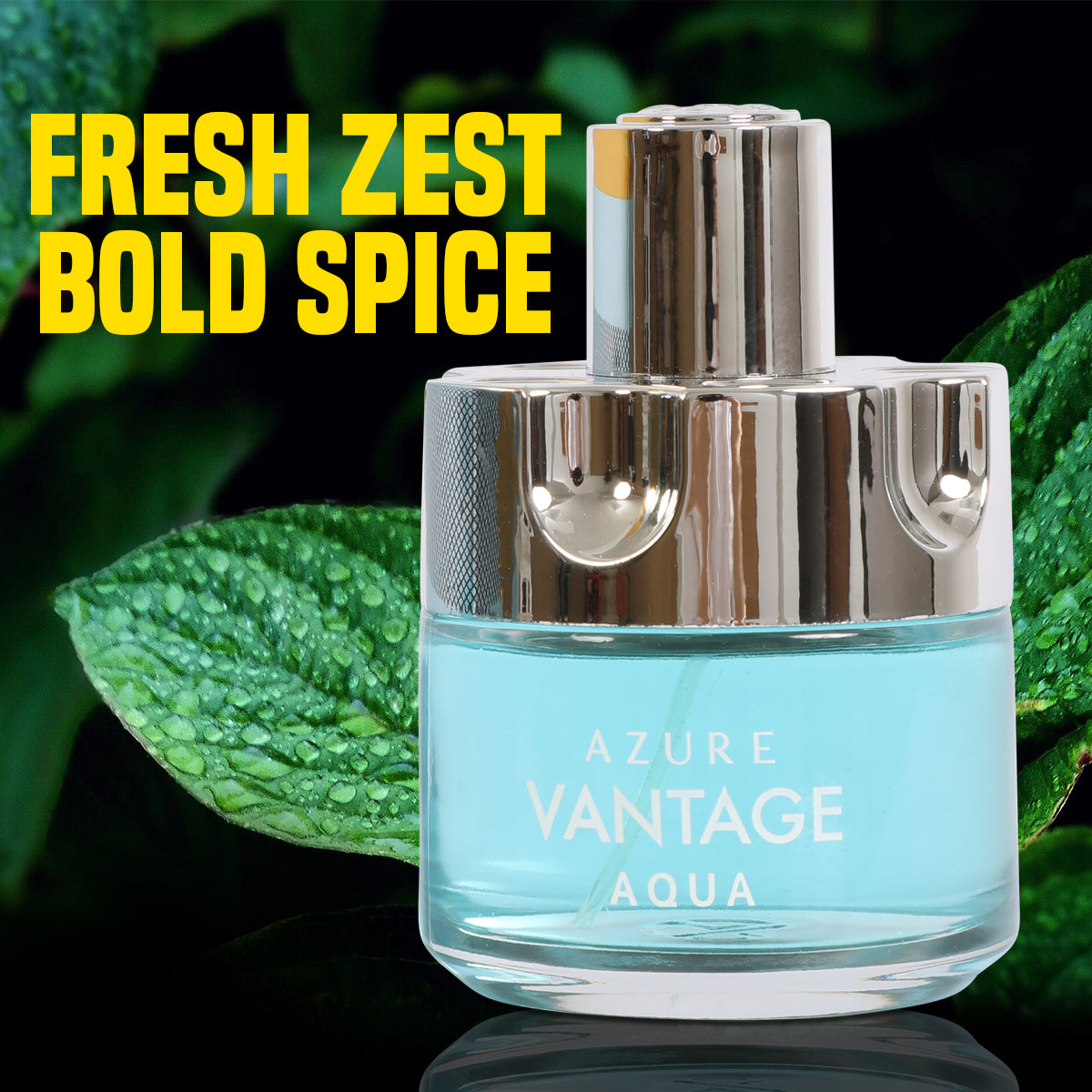 Azure Vantage Aqua Spray Cologne Eau De Parfum For Men - 100ML/3.4 FL.OZ.
