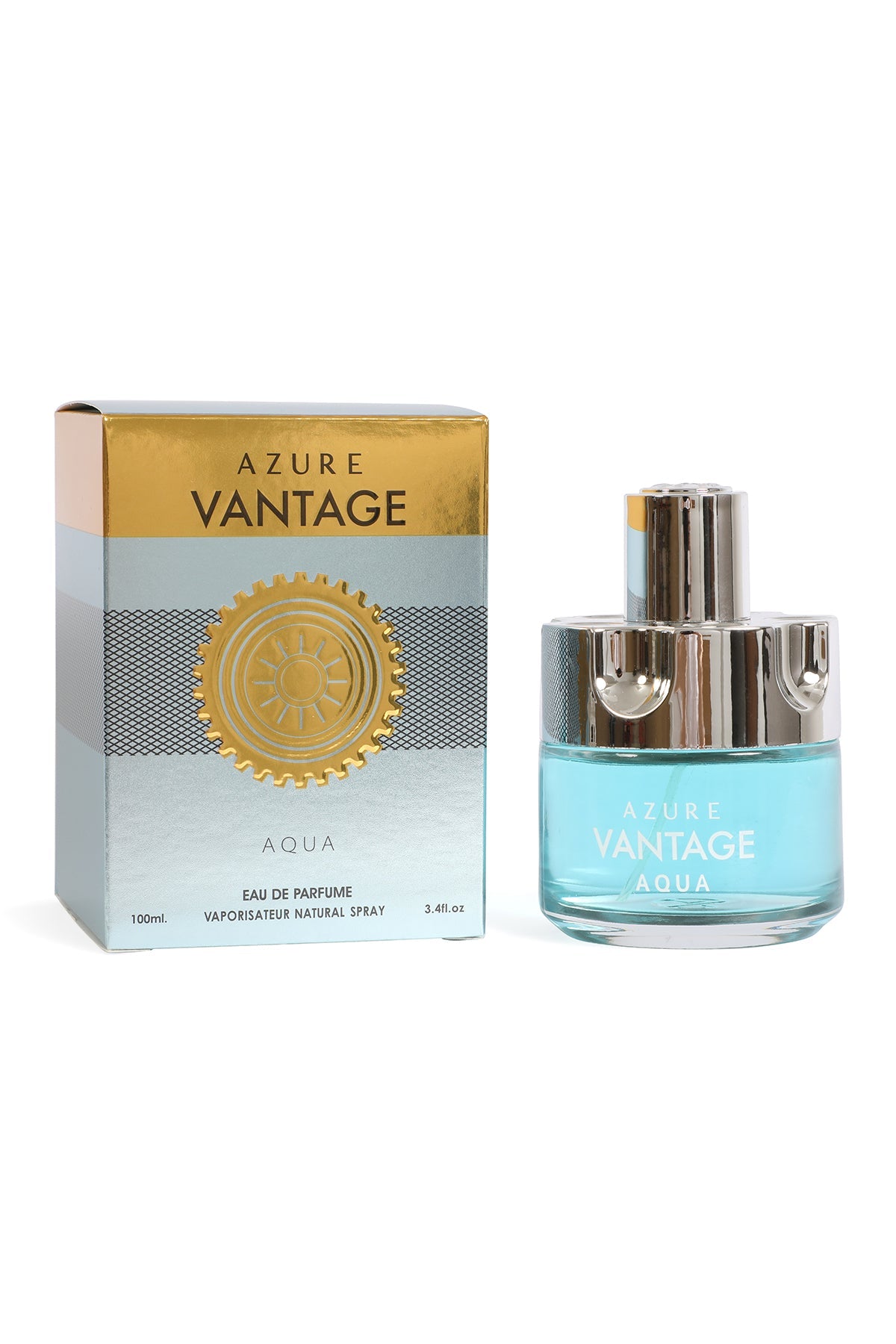 Azure Vantage Aqua Spray Cologne Eau De Parfum For Men - 100ML/3.4 FL.OZ.