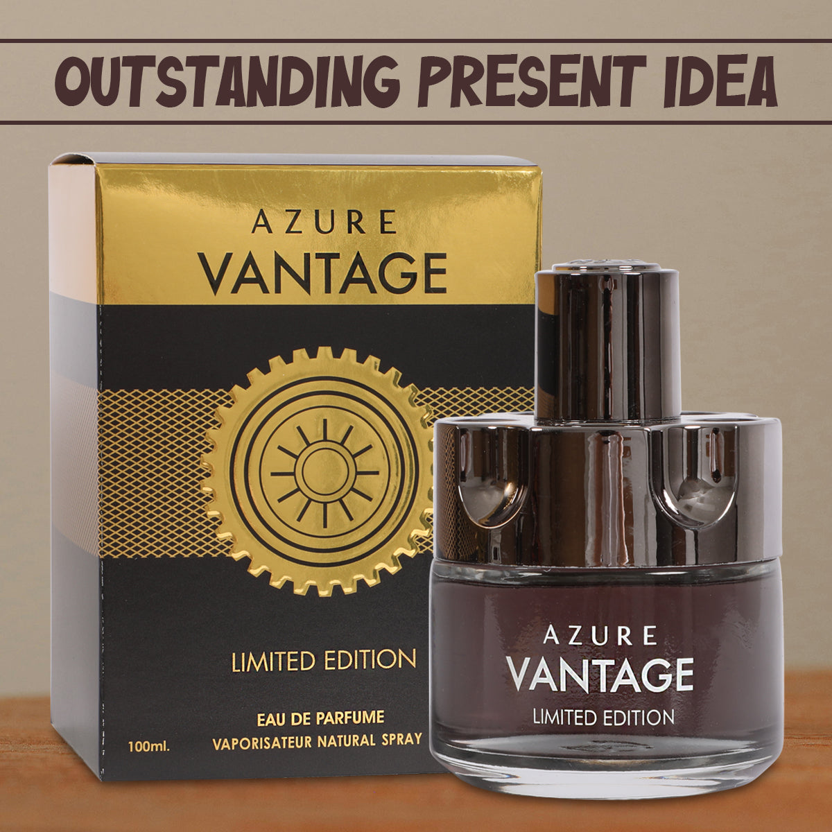 Azure Vantage Limited Edition Spray Cologne Eau De Parfum For Men - 100ML/3.4 FL.OZ.