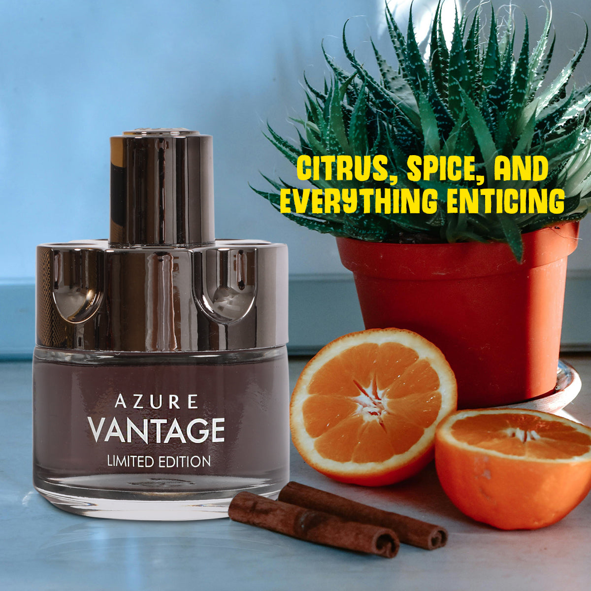 Azure Vantage Limited Edition Spray Cologne Eau De Parfum For Men - 100ML/3.4 FL.OZ.