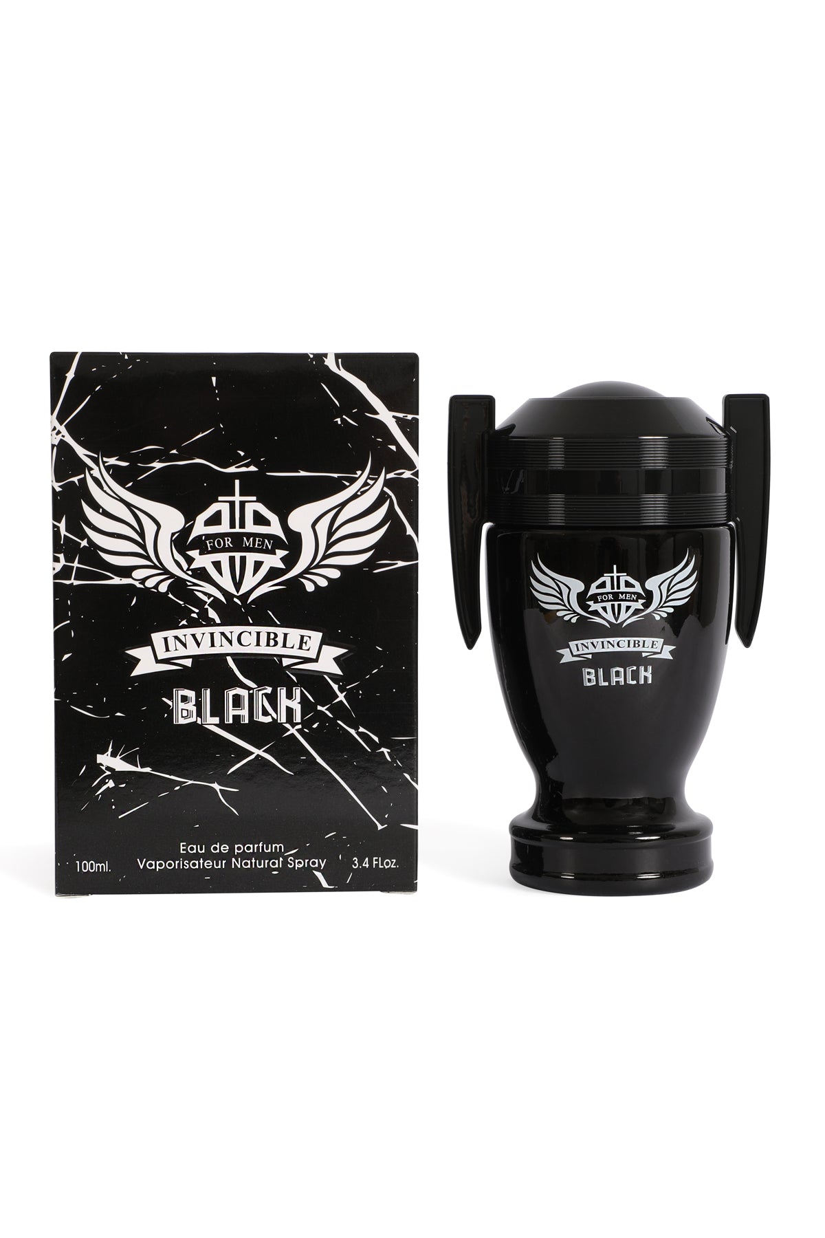 invincible Black Spray Cologne Eau De Parfum For Men - 100ML/3.4 FL.OZ.